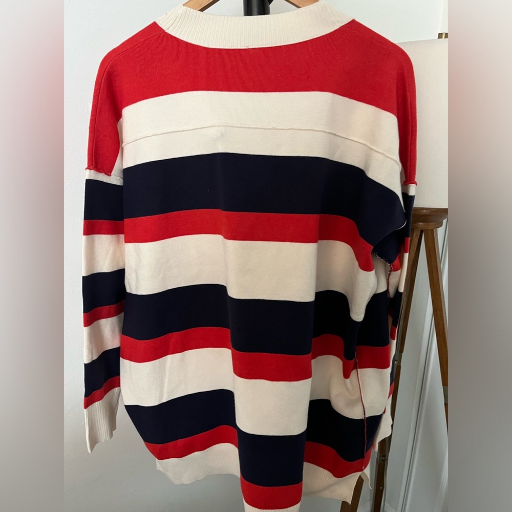 Striped Button-Up Cardigan Sweater - Picture 7 of 12